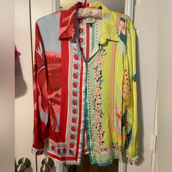 FARM Rio Floral Button Down Shirt - Picture 1 of 4